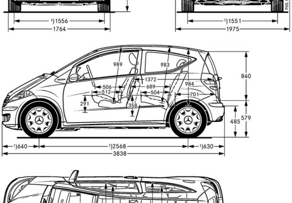 (Mercedes-Benz Class A (2007)) drawings of the car are Mercedes-Benz A-Class (2007)